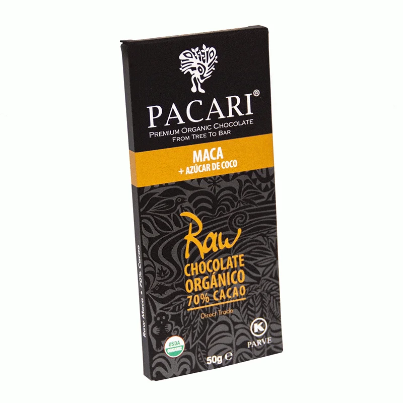 Chocolat organique Maca 70% Cacao