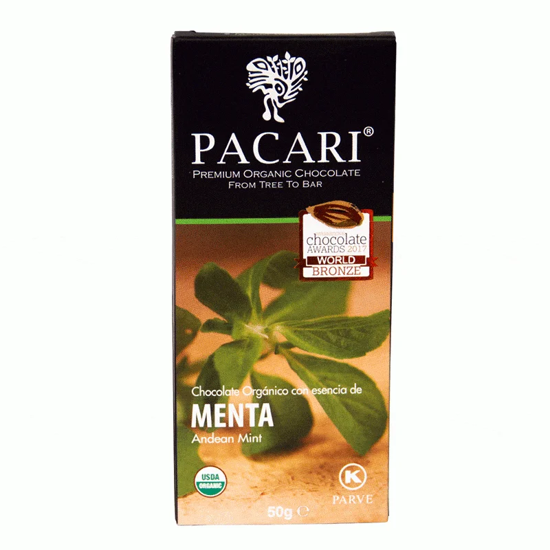 Chocolat organique Menthe Andine