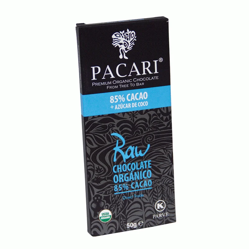 Chocolat organique Raw 85%