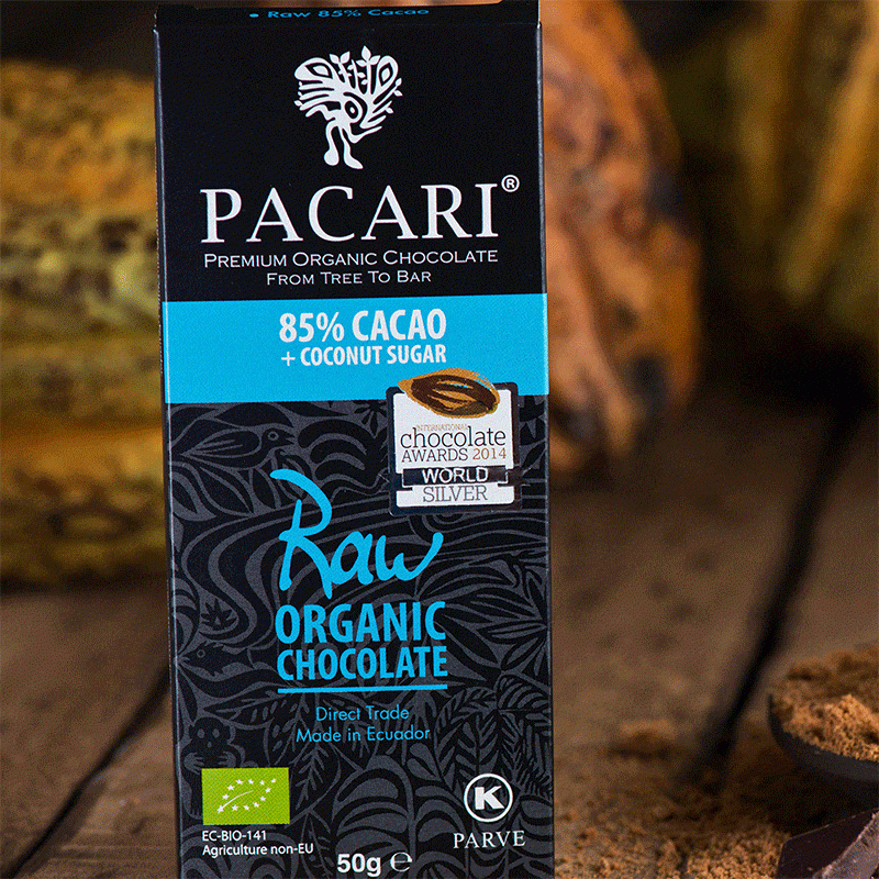 Chocolat organique Raw 85%