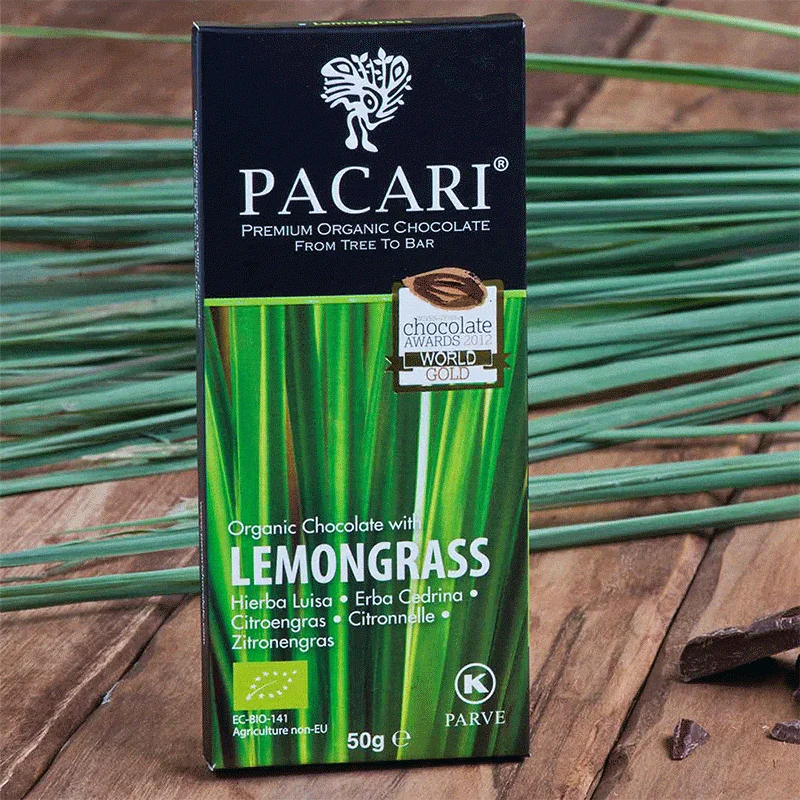 Chocolat organique Verveine Citronnée