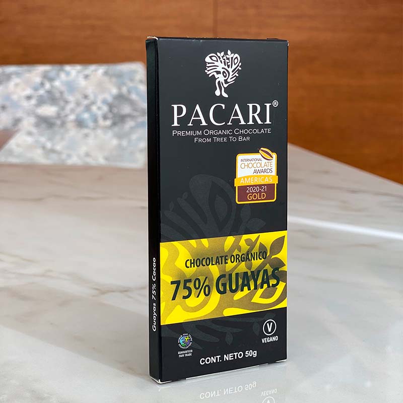 Tablette chocolat Pacari Guayas 75%